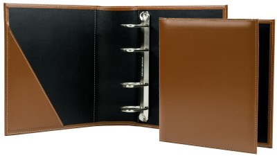 Ordner DIN A5 | Echtleder | CAMBRIDGE hellbraun